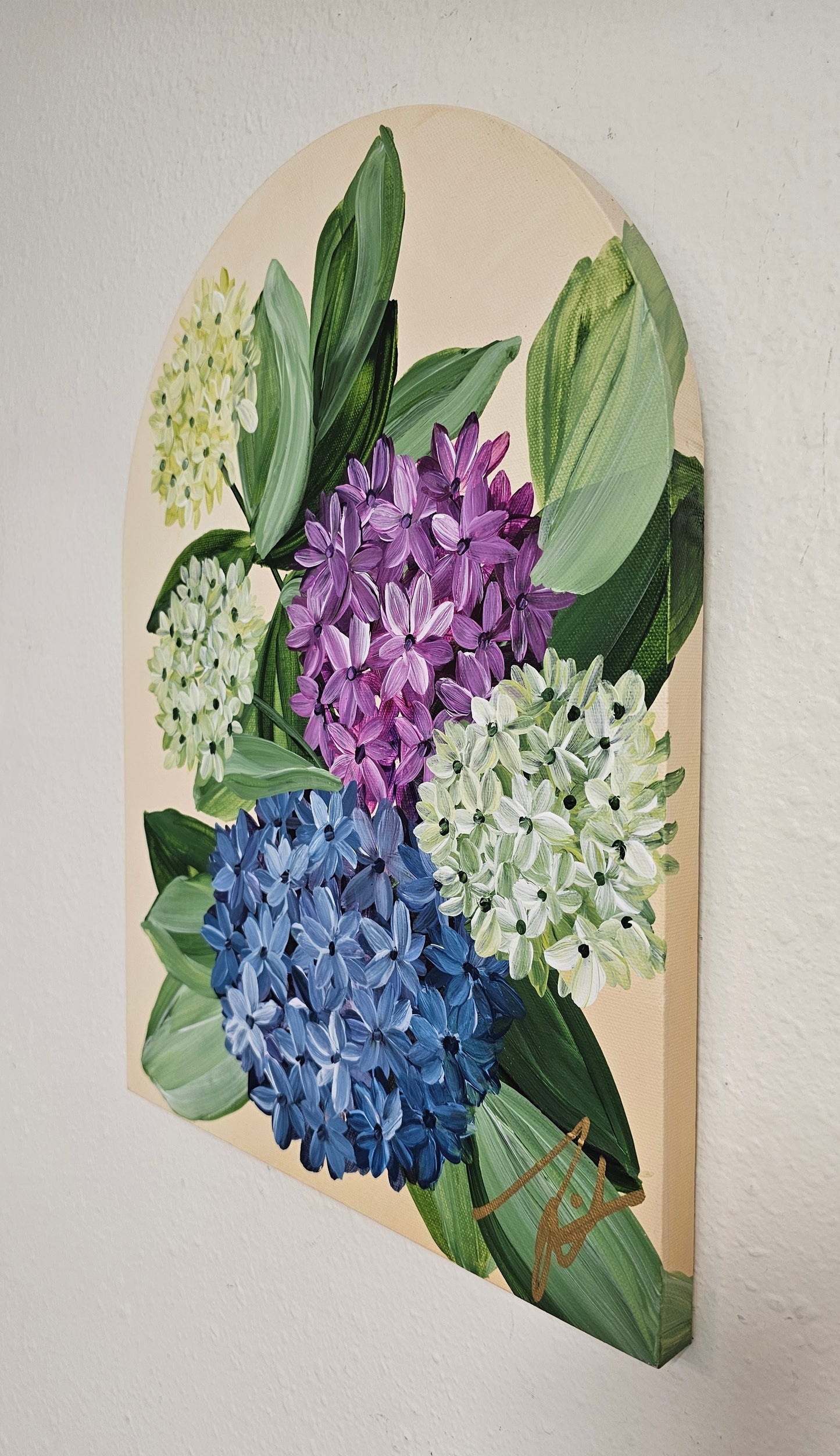 "Legacy" Hydrangeas Flower Painting by Zoe White _ Acrylic on canvas