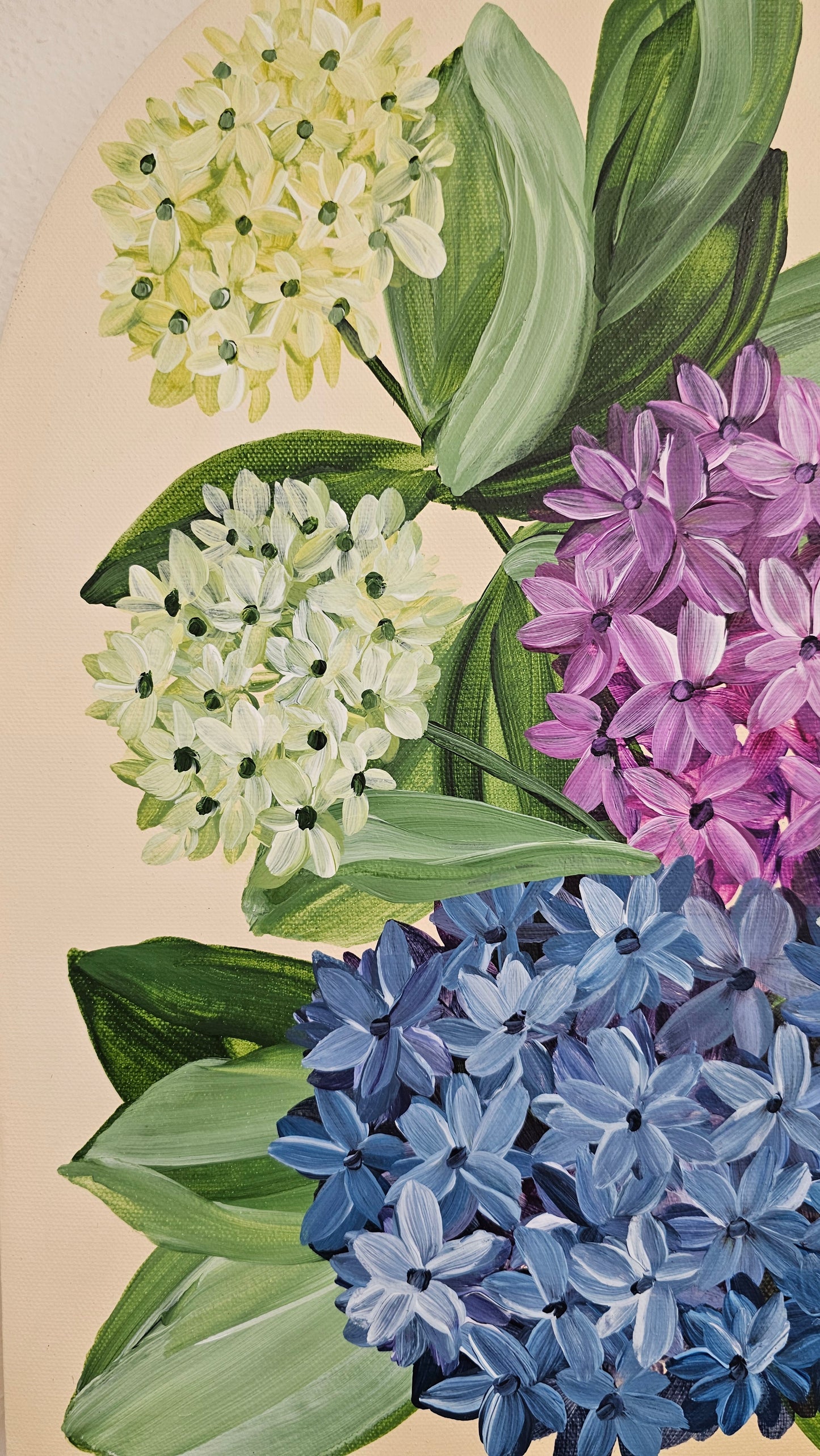 "Legacy" Hydrangeas Flower Painting by Zoe White _ Acrylic on canvas