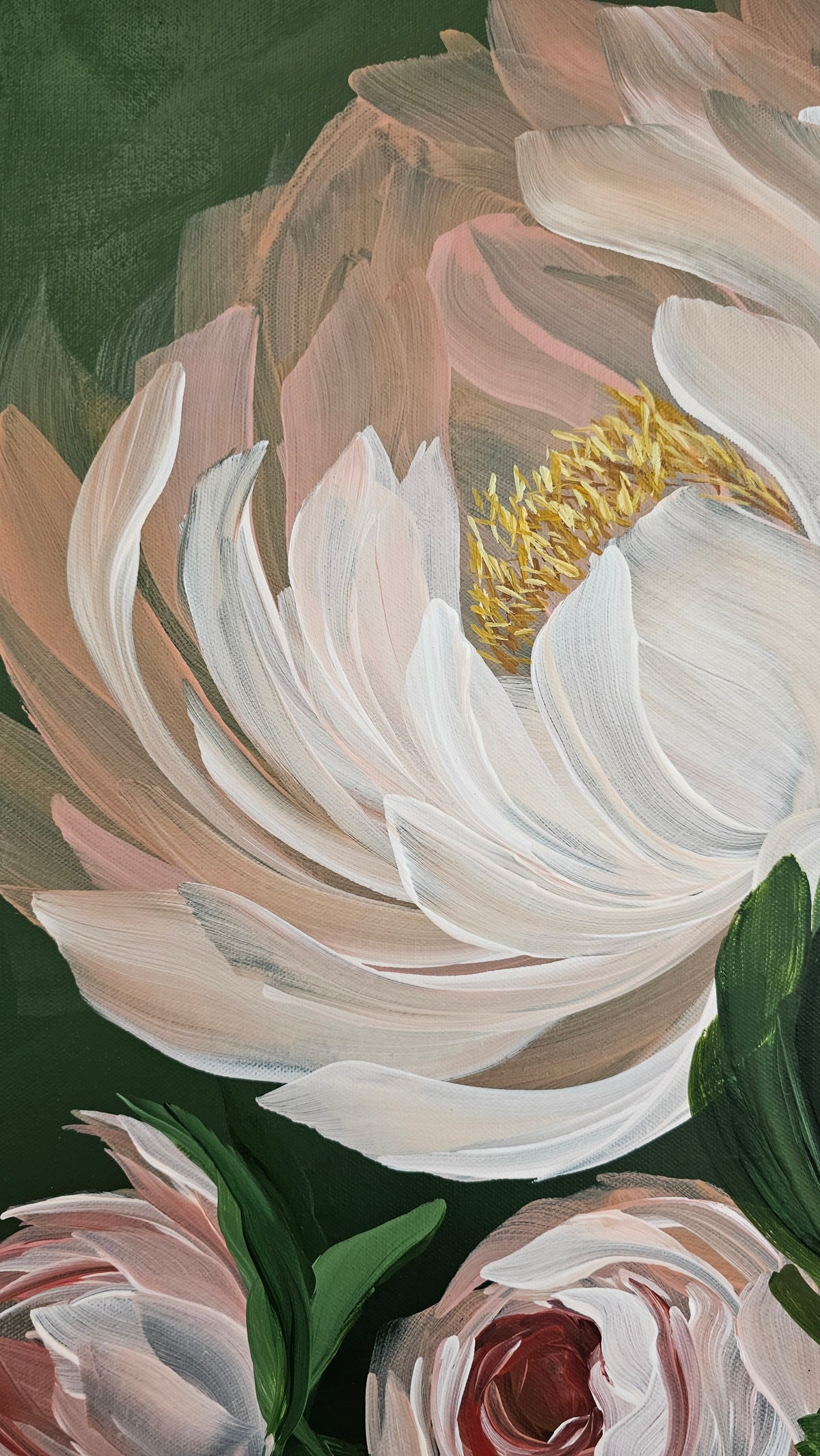 "New Chapter" 4_ Peony Flower _ Original Floral Painting – Zoe White Art