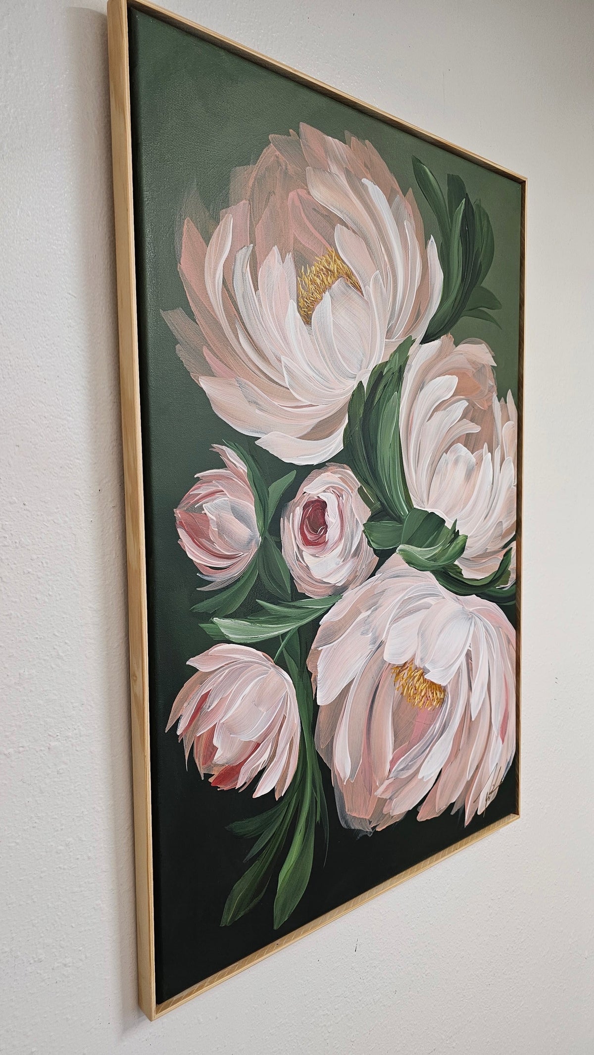 "New Chapter" 4_ Peony Flower _ Original Floral Painting – Zoe White Art