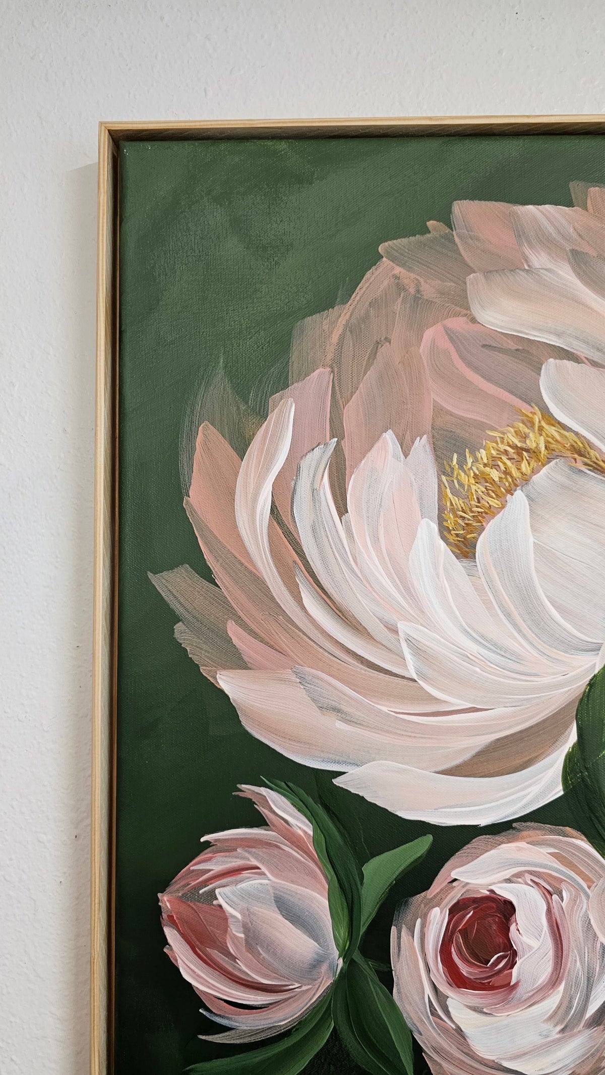 "New Chapter" 4_ Peony Flower _ Original Floral Painting – Zoe White Art