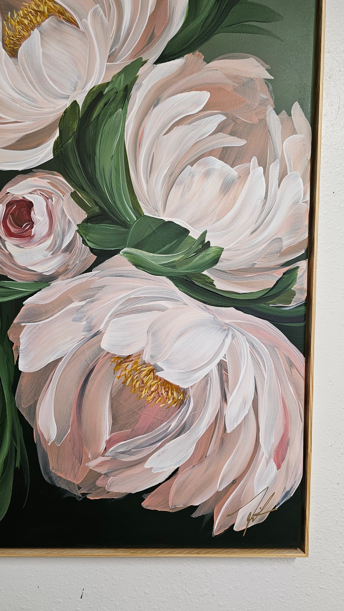 "New Chapter" 4_ Peony Flower _ Original Floral Painting – Zoe White Art