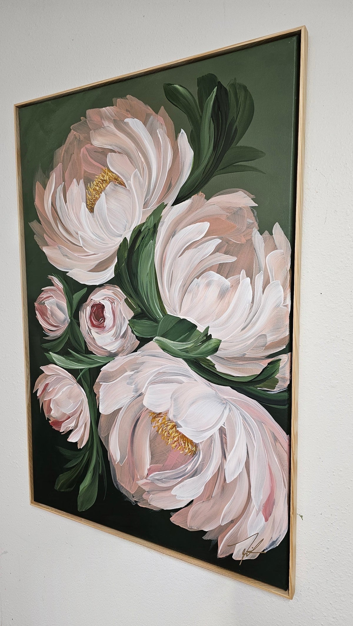 "New Chapter" 4_ Peony Flower _ Original Floral Painting – Zoe White Art