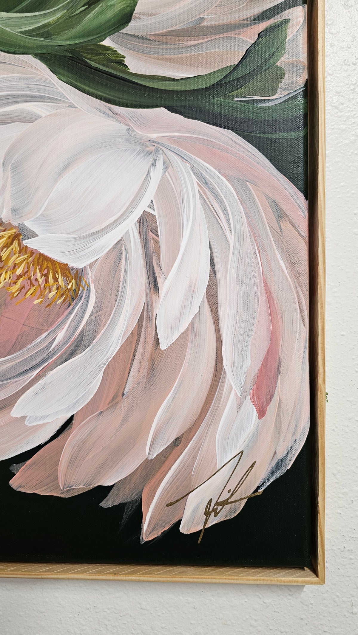 "New Chapter" 4_ Peony Flower _ Original Floral Painting – Zoe White Art