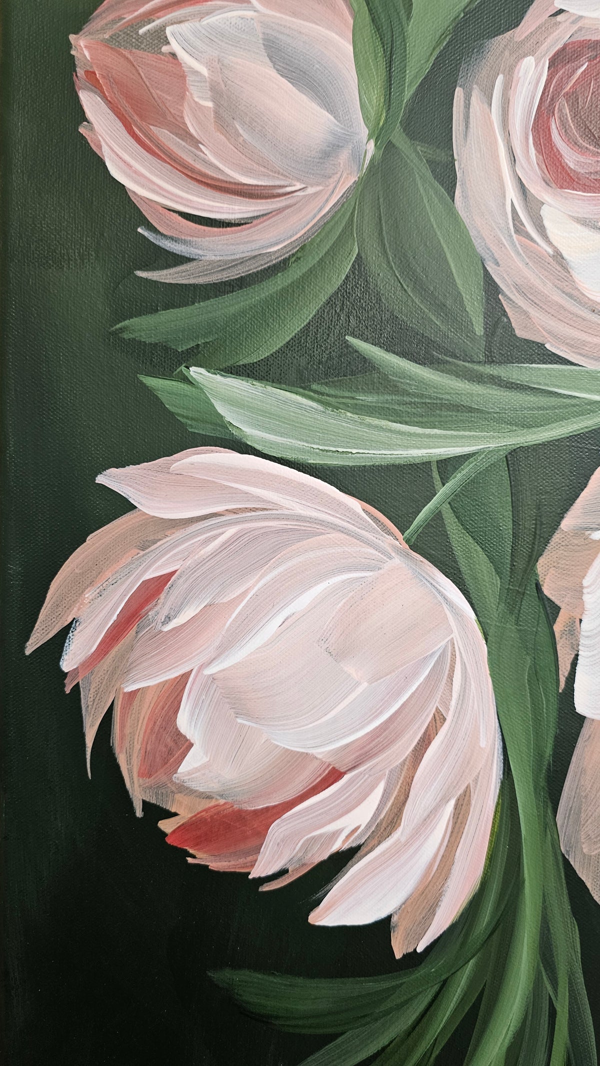 "New Chapter" 4_ Peony Flower _ Original Floral Painting – Zoe White Art