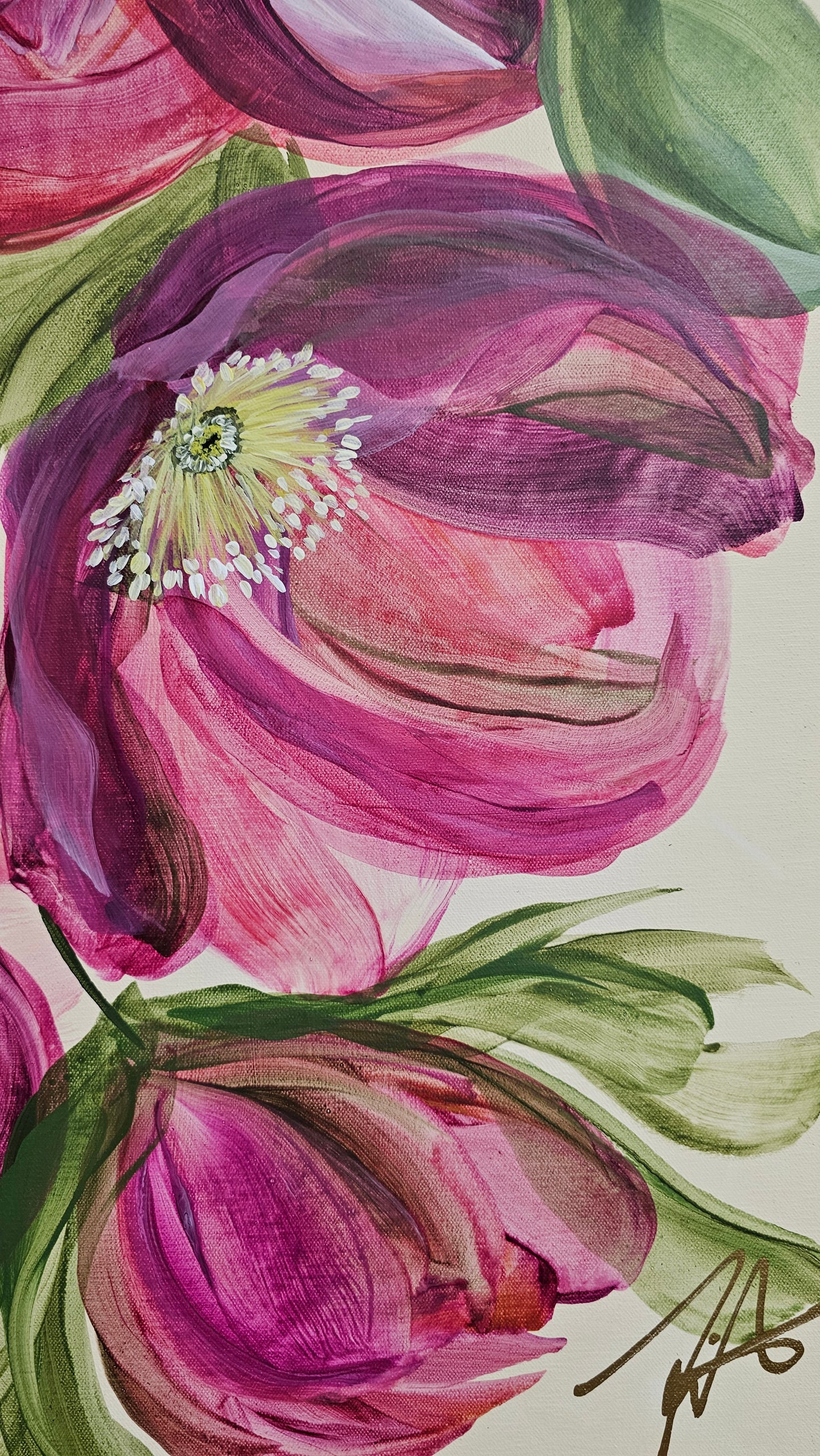 "New Season" _  Helleborus Arch Flower Painting by Zoe White