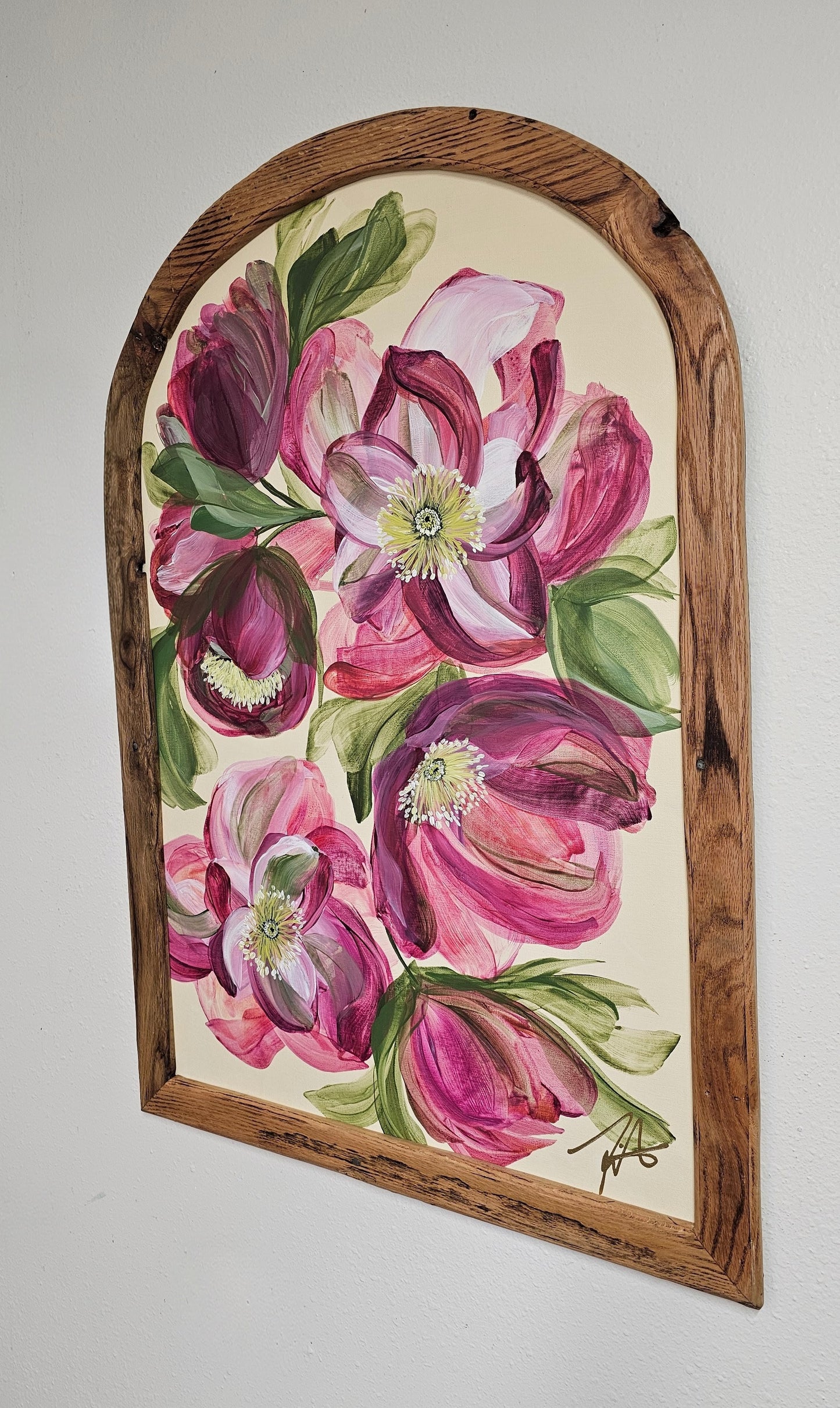 "New Season" _  Helleborus Arch Flower Painting by Zoe White