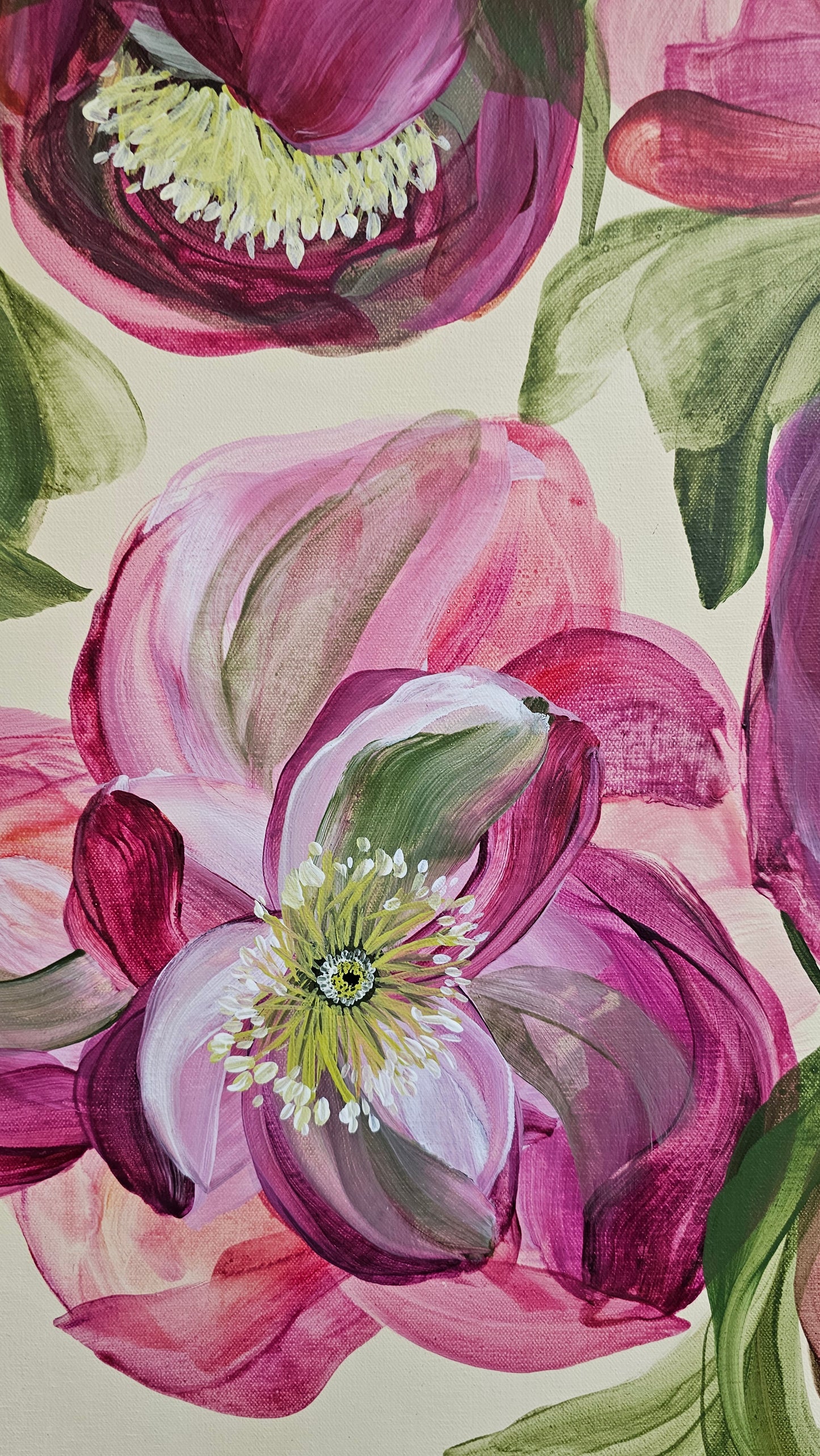 "New Season" _  Helleborus Arch Flower Painting by Zoe White