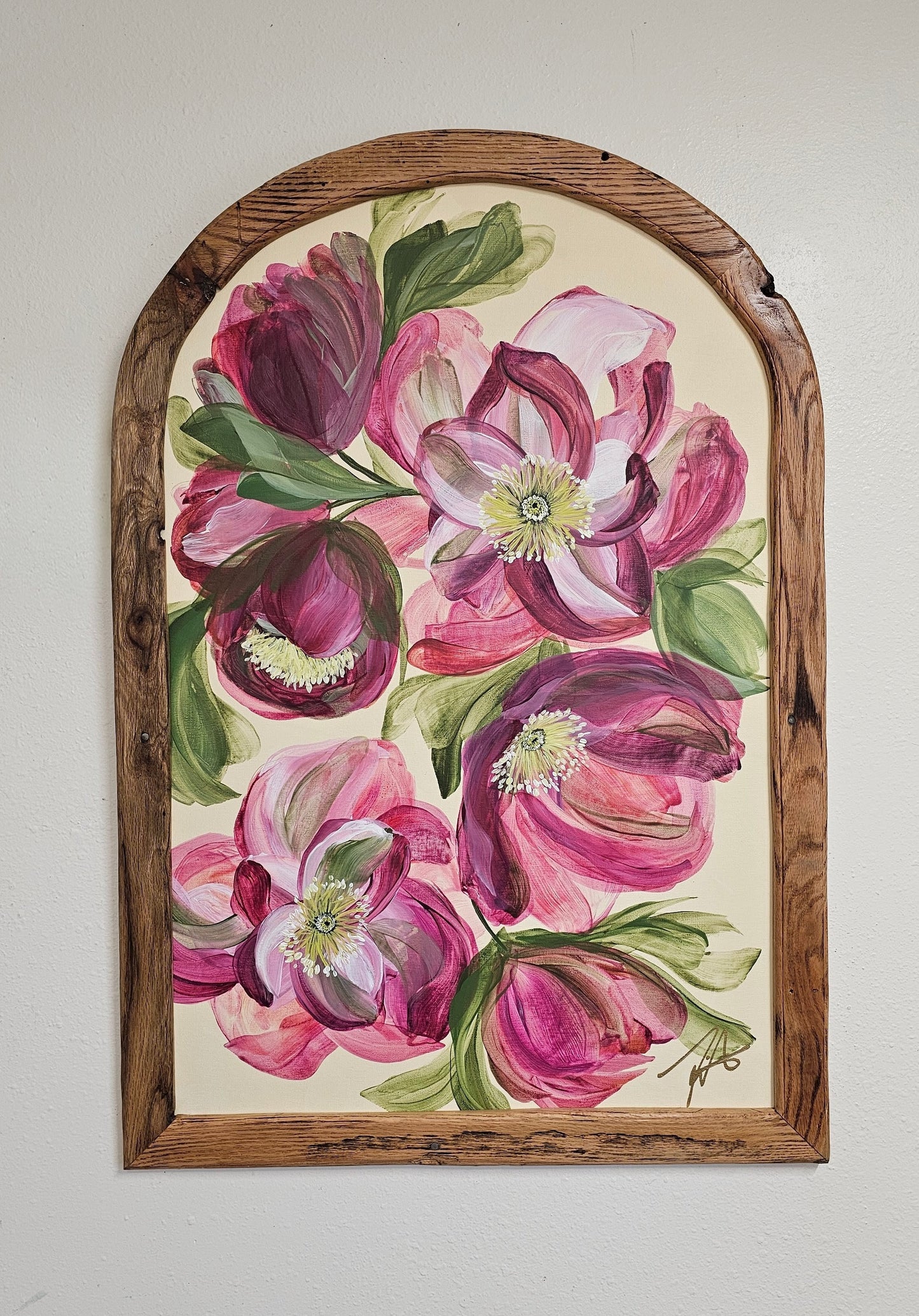 "New Season" _  Helleborus Arch Flower Painting by Zoe White
