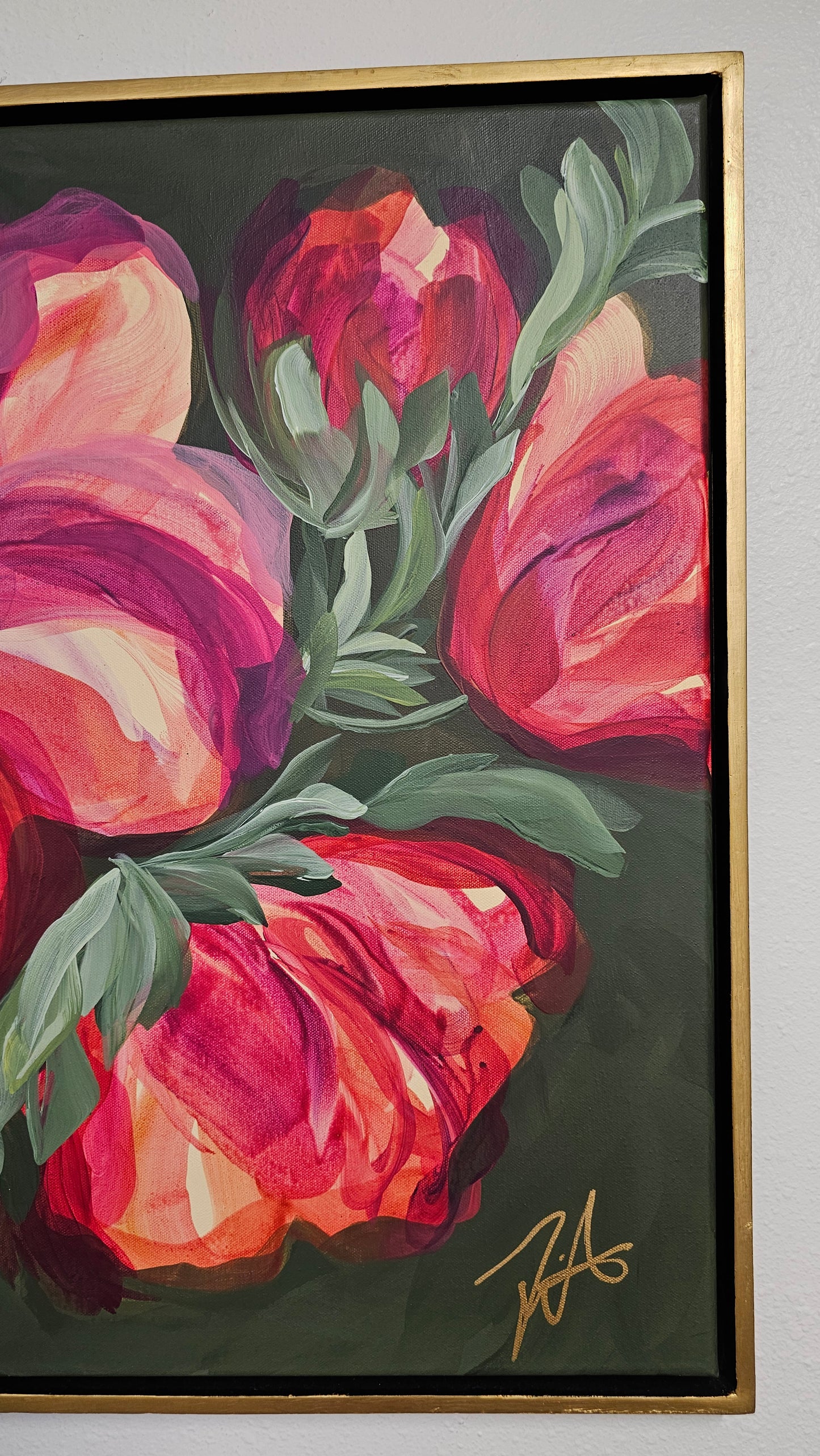 "Passion"  _ Anemone Flower Painting Passion _ Original Floral Painting – Zoe White Art
