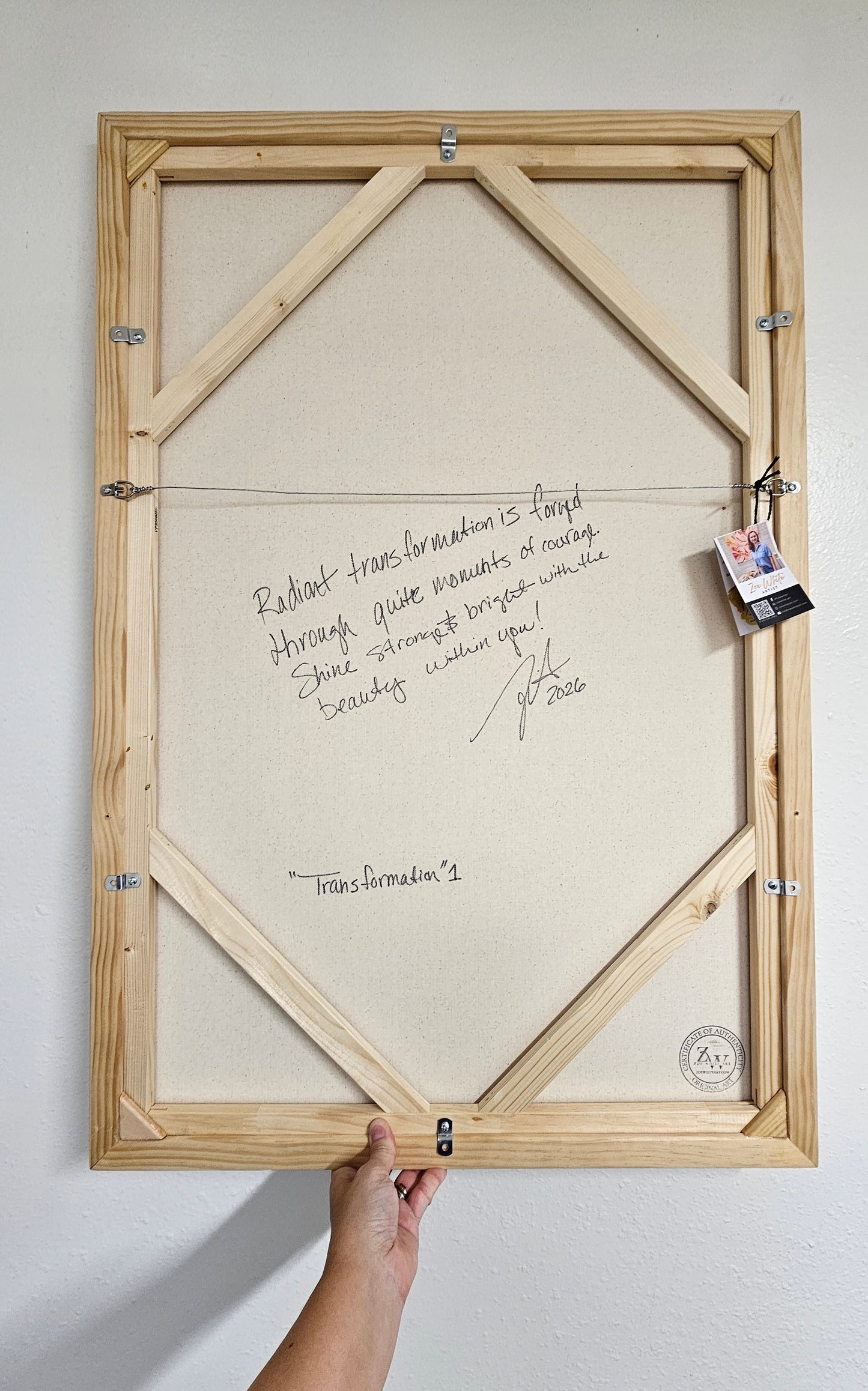 "Transformation" #1_ Protea Flower Painting by Zoe White _ Acrylic on canvas