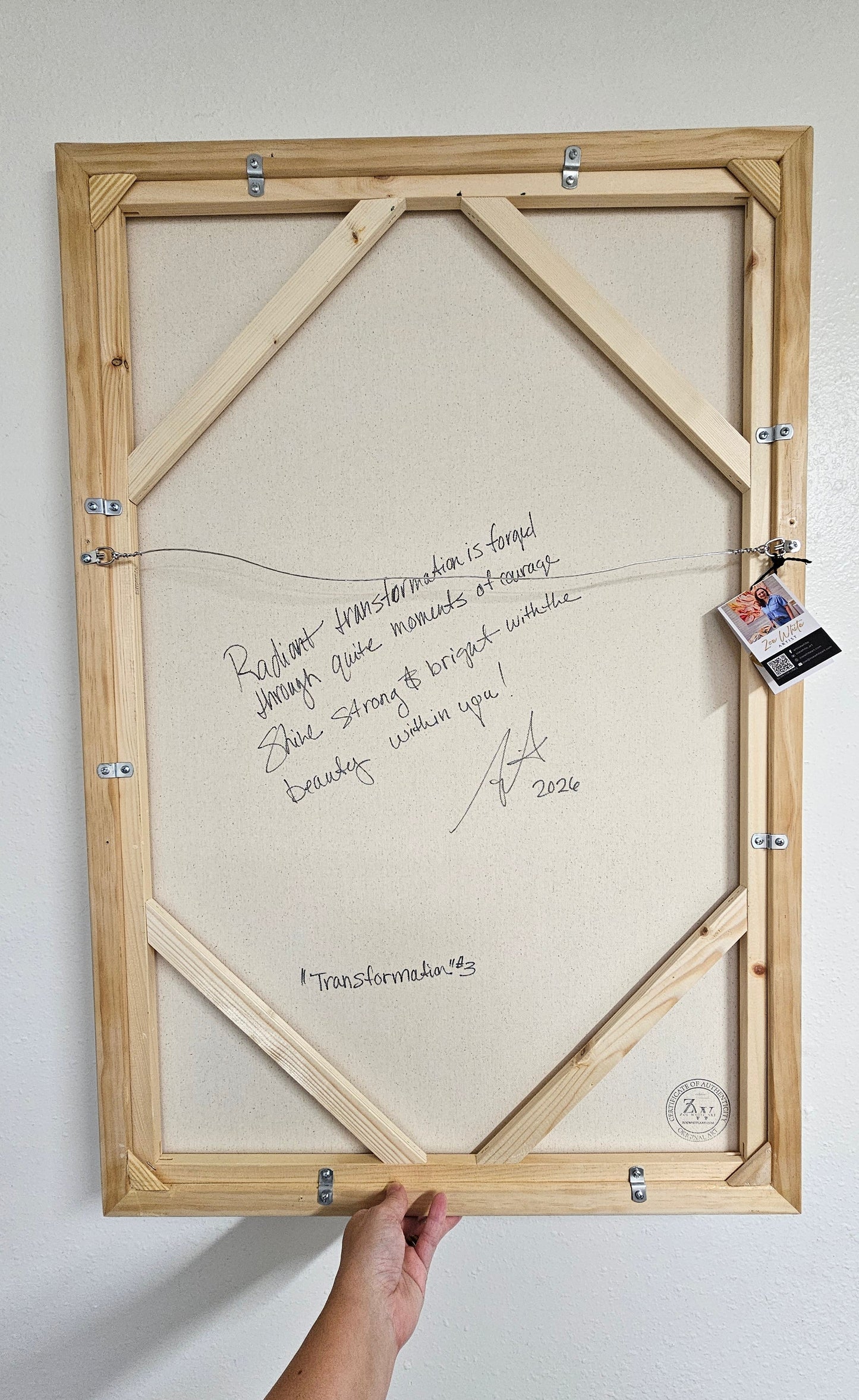 "Transformation" #3_ Protea Flower Painting by Zoe White _ Acrylic on canvas