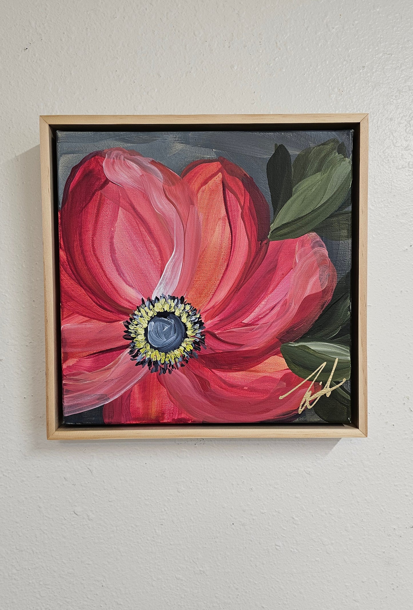 "Your Dreams" #1 _ Anemone Flower Painting by Zoe White _ Acrylic on canvas