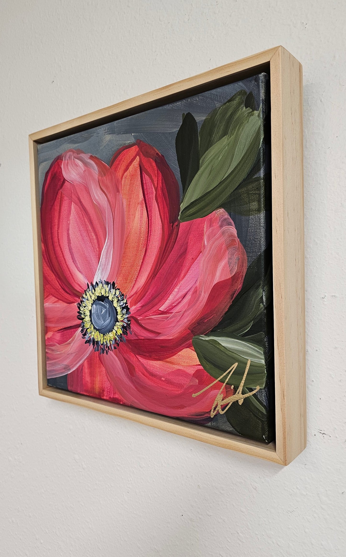 "Your Dreams" #1 _ Anemone Flower Painting by Zoe White _ Acrylic on canvas