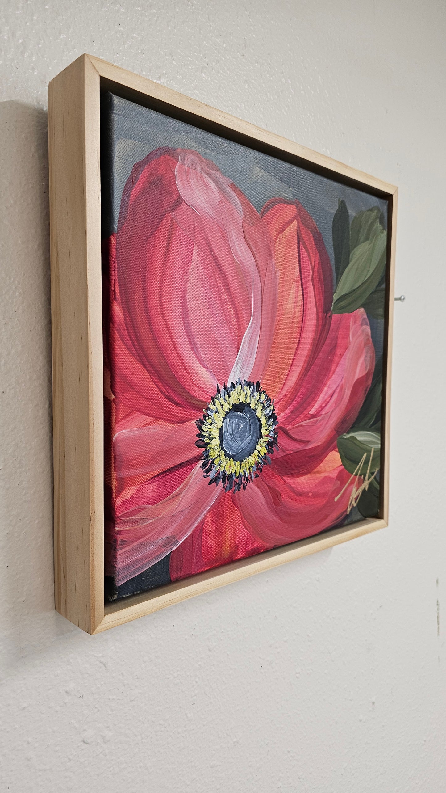 "Your Dreams" #1 _ Anemone Flower Painting by Zoe White _ Acrylic on canvas