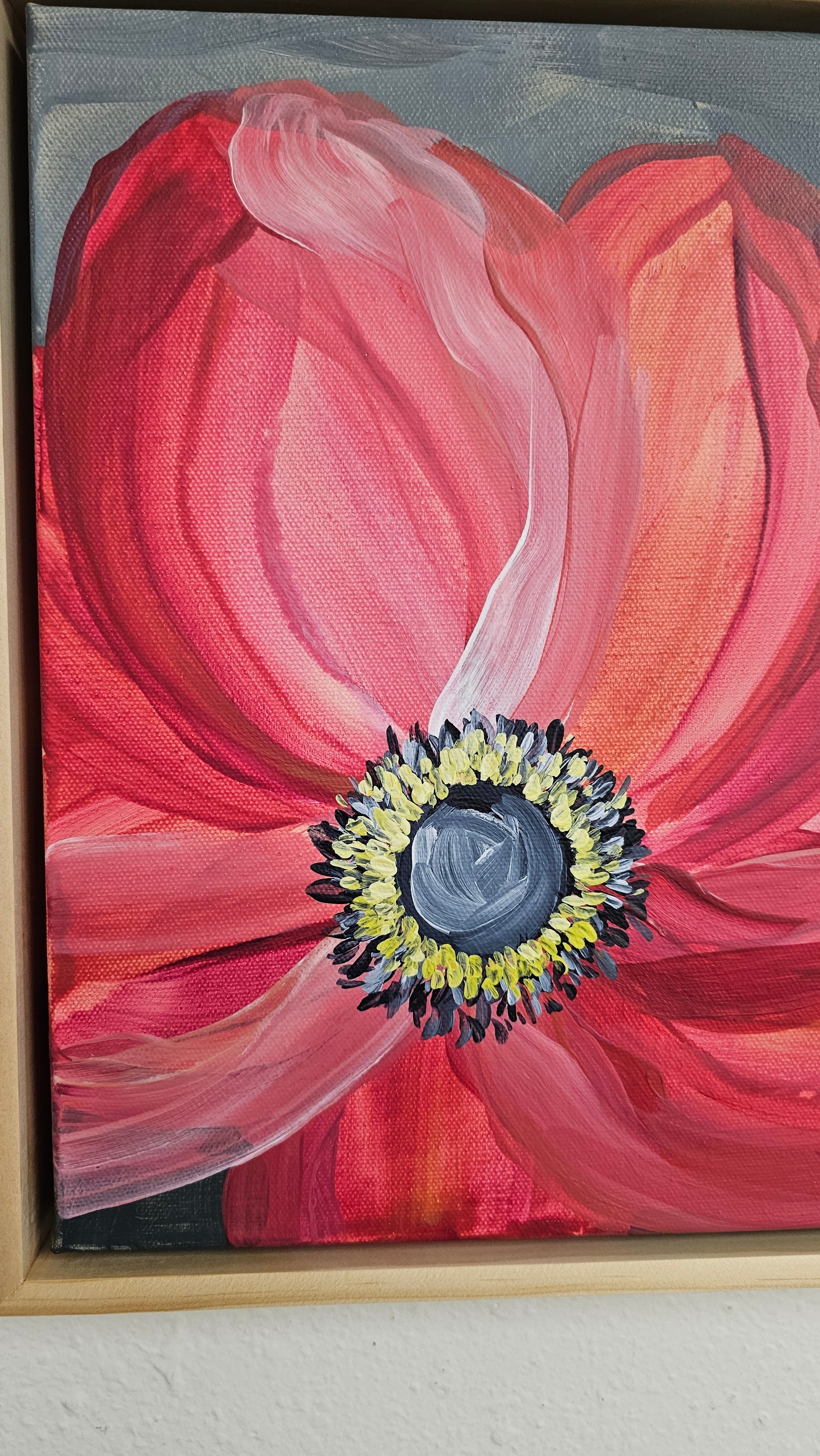"Your Dreams" #1 _ Anemone Flower Painting by Zoe White _ Acrylic on canvas