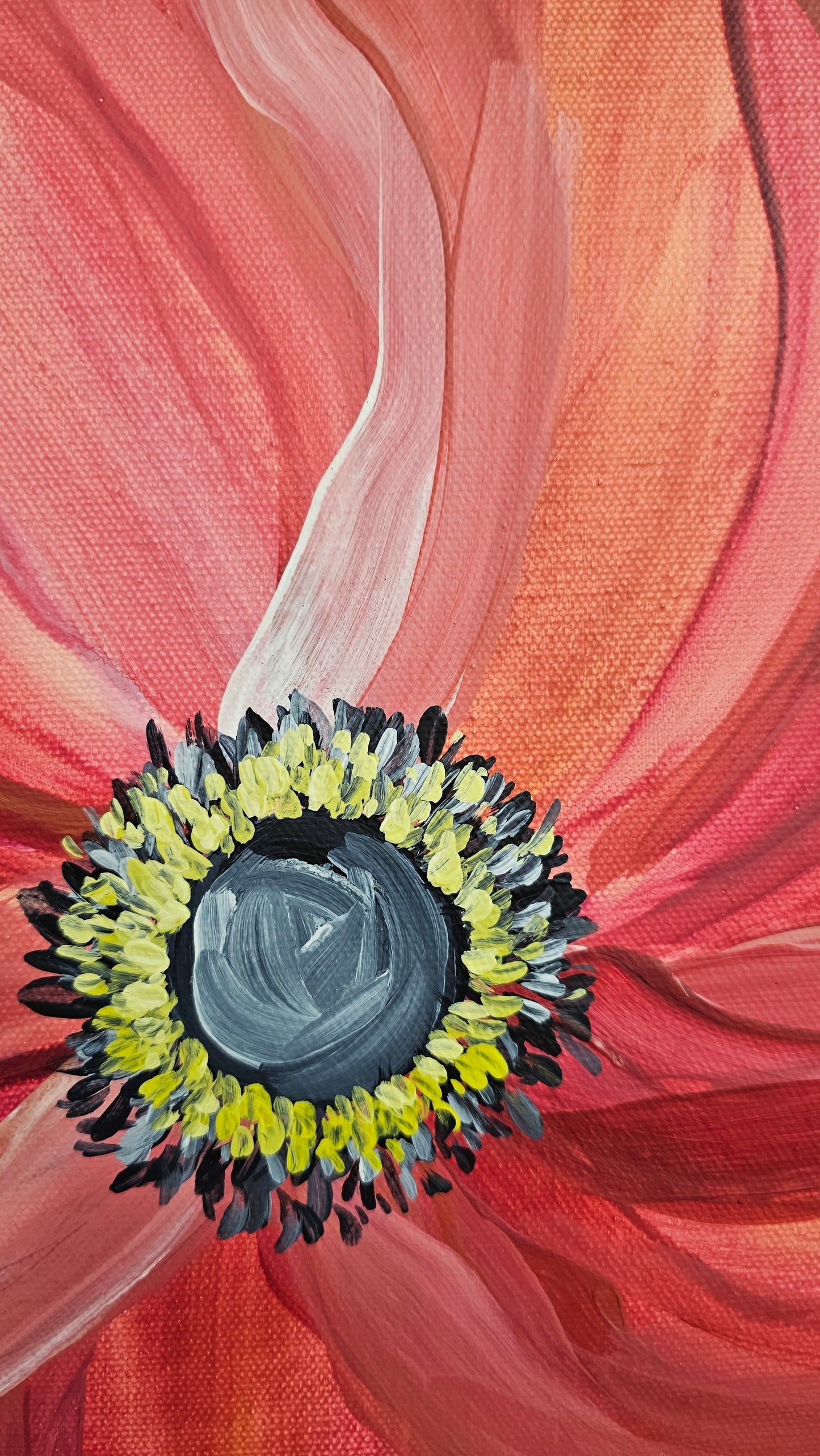 "Your Dreams" #1 _ Anemone Flower Painting by Zoe White _ Acrylic on canvas