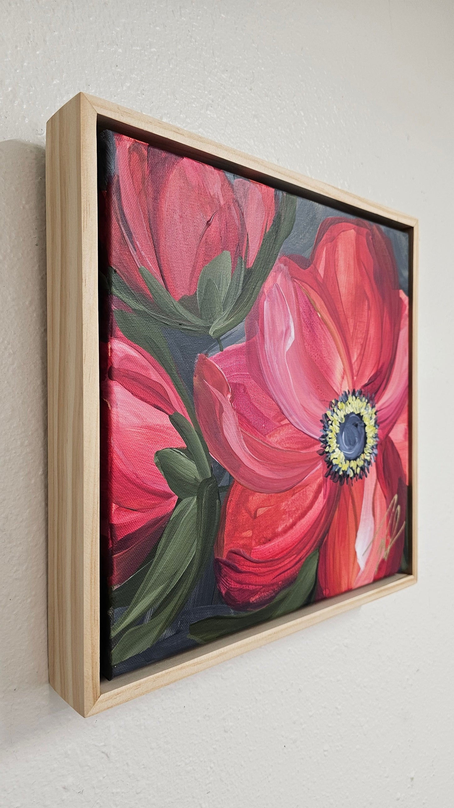 "Your Dreams" #2 _ Anemone Flower Painting by Zoe White _ Acrylic on canvas