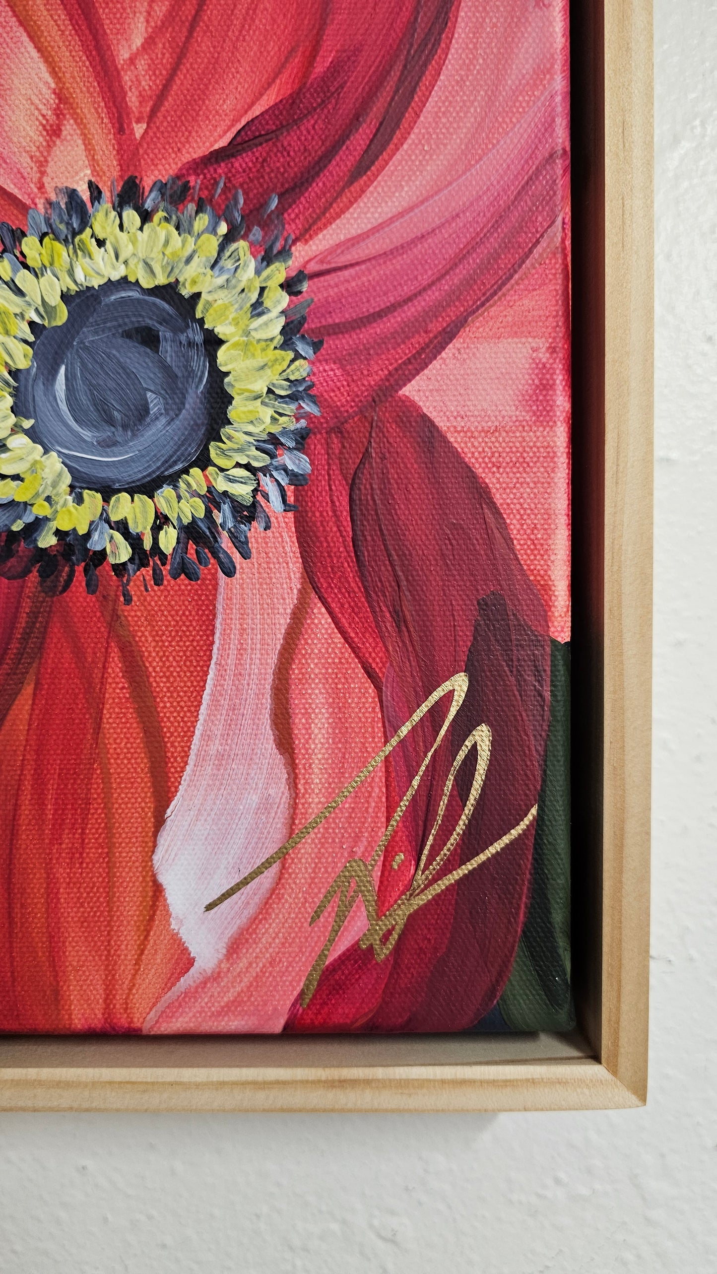 "Your Dreams" #2 _ Anemone Flower Painting by Zoe White _ Acrylic on canvas