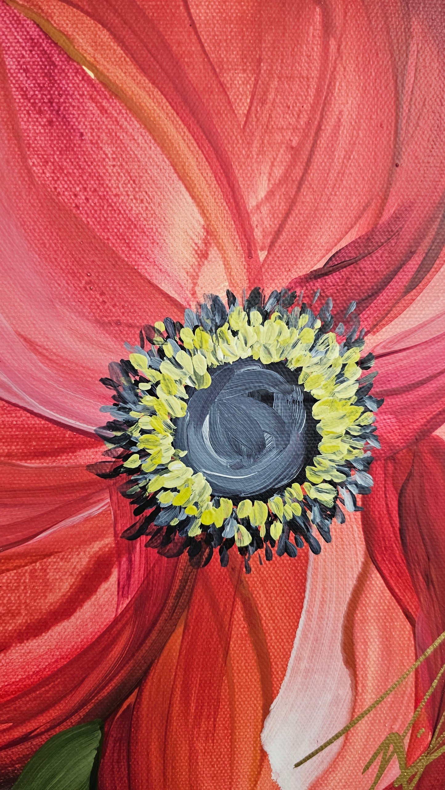 "Your Dreams" #2 _ Anemone Flower Painting by Zoe White _ Acrylic on canvas