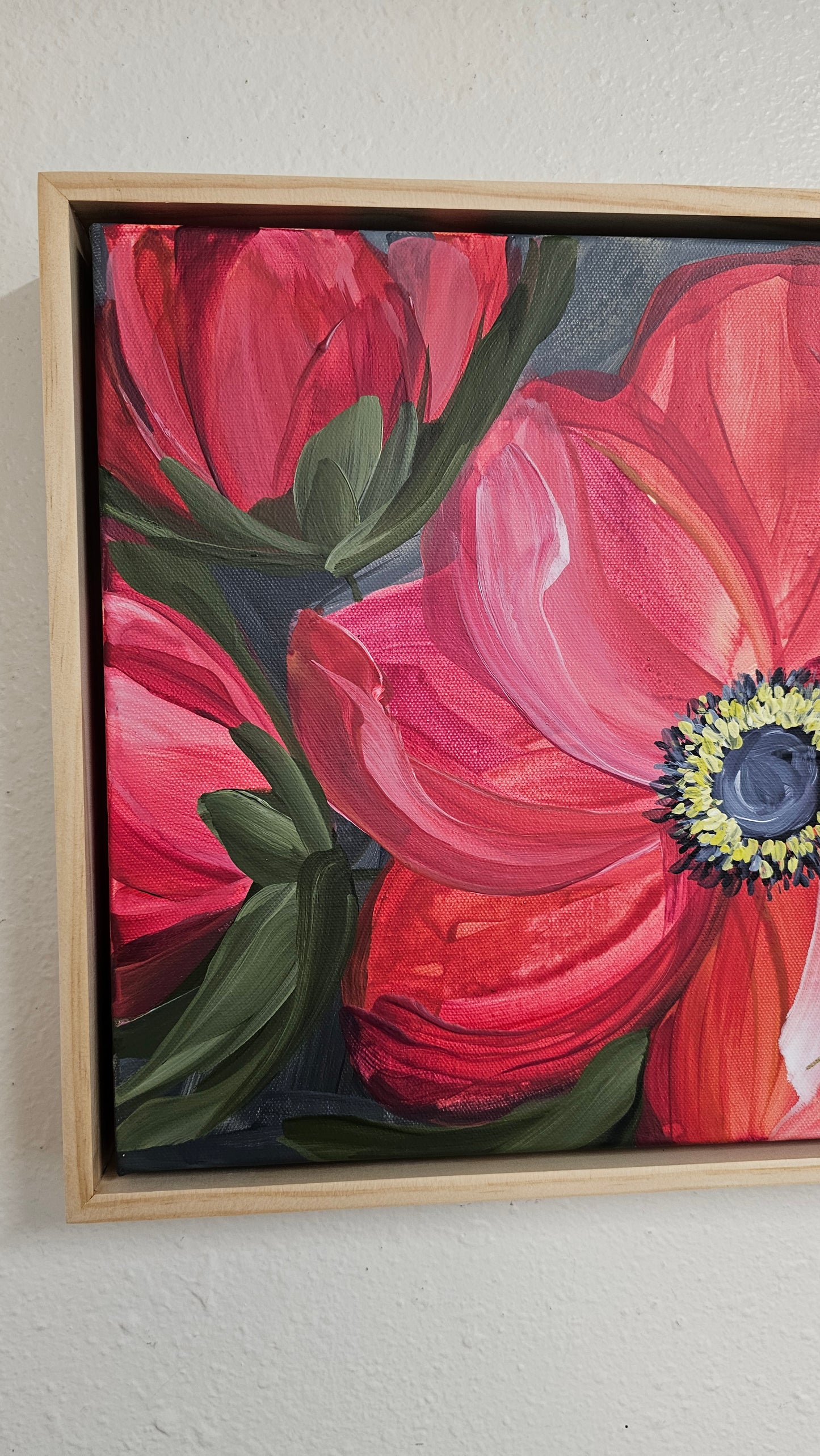 "Your Dreams" #2 _ Anemone Flower Painting by Zoe White _ Acrylic on canvas